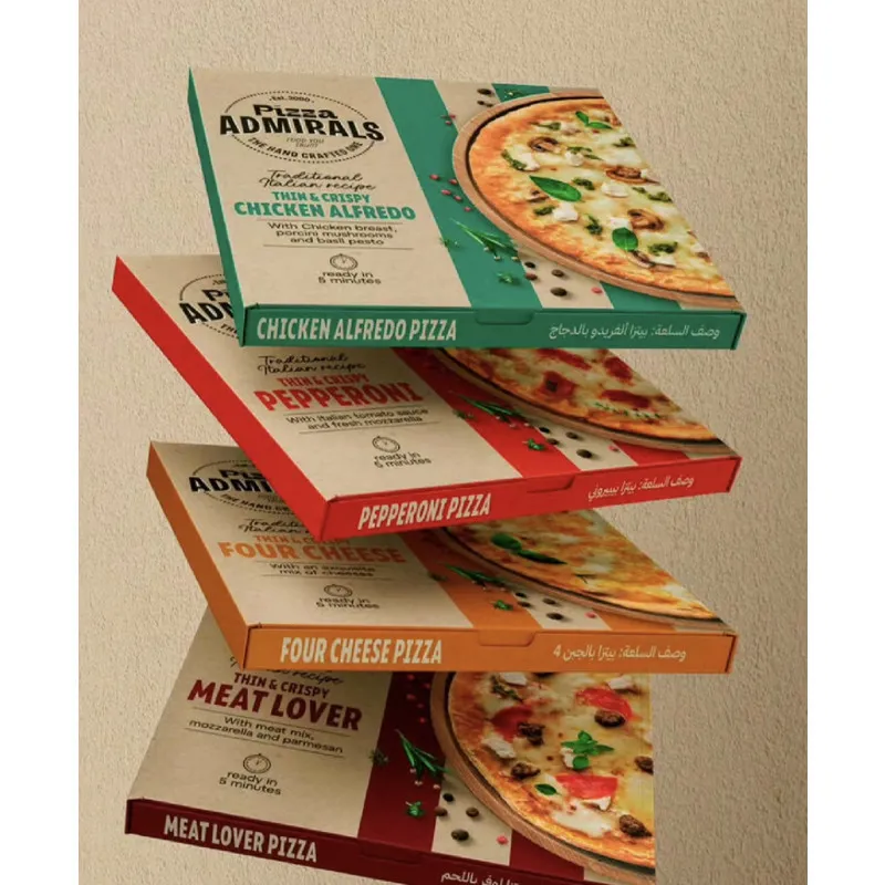 ¿Cuáles son las características de una caja de pizza fina?
