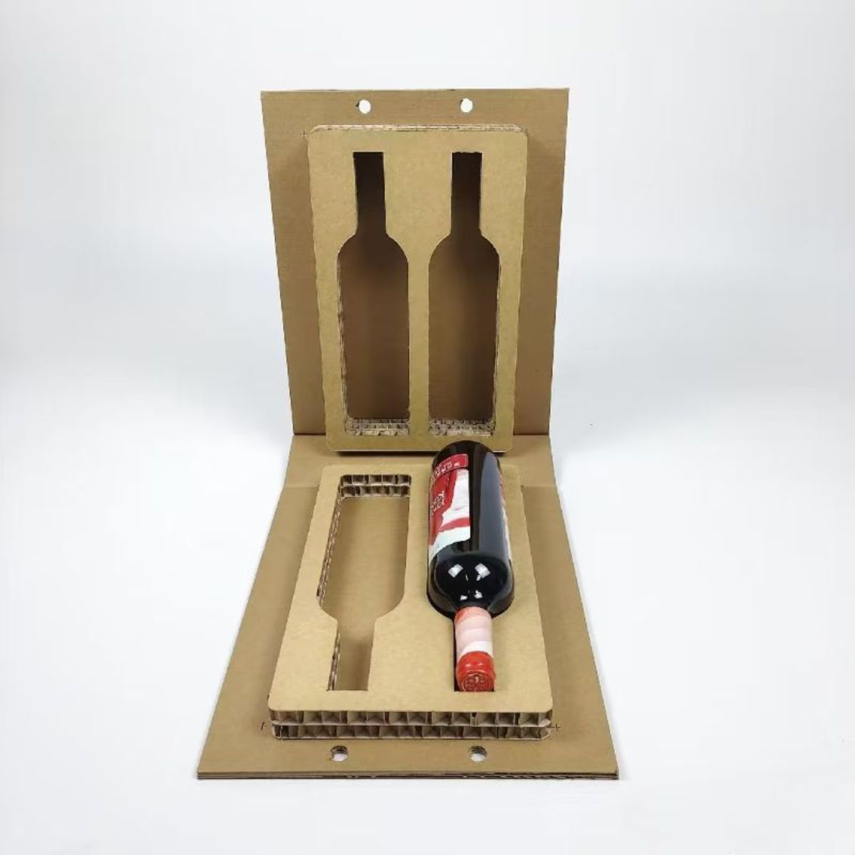Nueva caja de regalo de vino corrugado Zemeijia