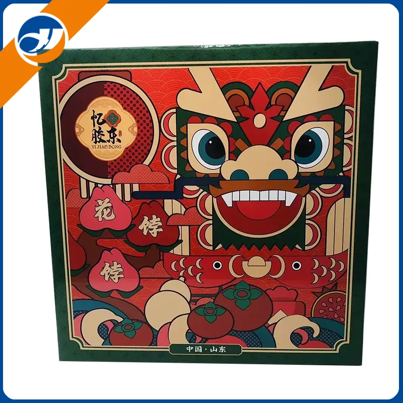 Caja de regalo con león danzante