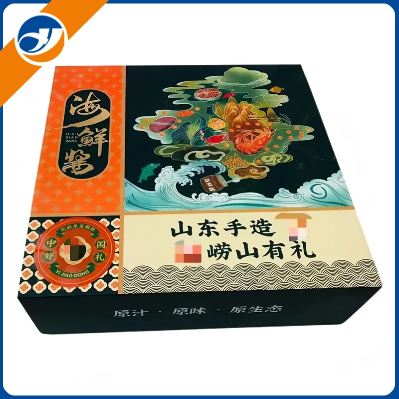 Caja de embalaje de salsa magnética plegable