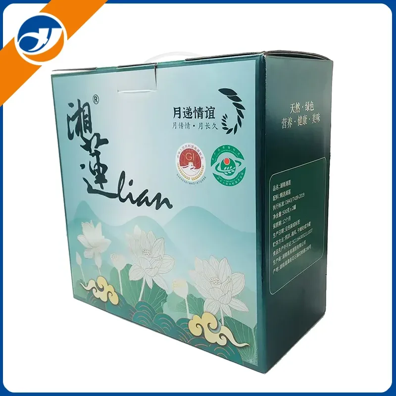 Caja de regalo de papel corrugado de mano