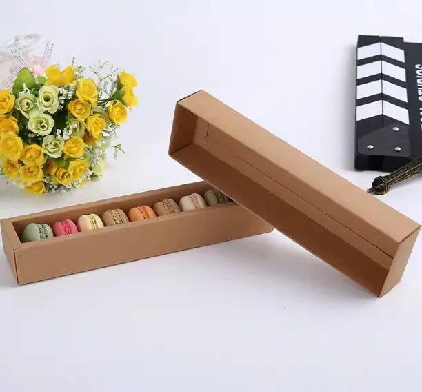 Caja de bocadillos de papel Kraft