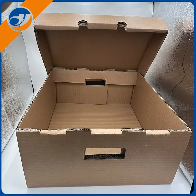 Caja grande de cartón corrugado encerado